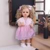 Bambola Reborn Elegante da 55 cm in Vinile di Silicone Bambina Neonato Bambole Giocattolo completo per Bambini Regali di Natale Educativi