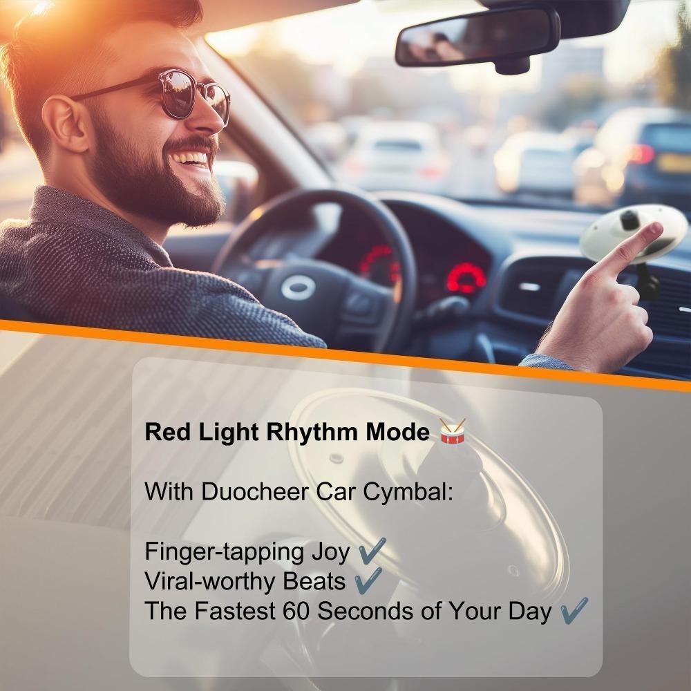 Creative Mini Car Crash Cymbal Easy Installation Rugged Drum Car Decoration for Car Air Vent