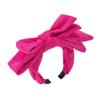 Sweet Corduroy Bowtie Headband Wide Solid Color Bowtie Hair Hoop Large Hair Band Wash Face Hairband Makeup