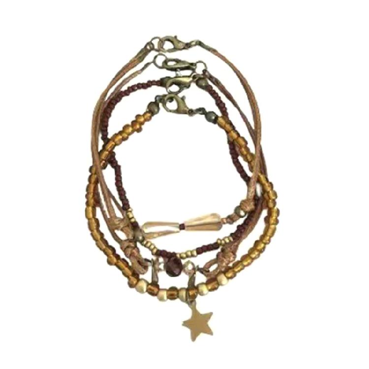 Trendy Beaded Bracelet Geometric Braided Jewelry Trendy Festival Bracelet Stackable Wrist Jewelry for Fashion Lover 1