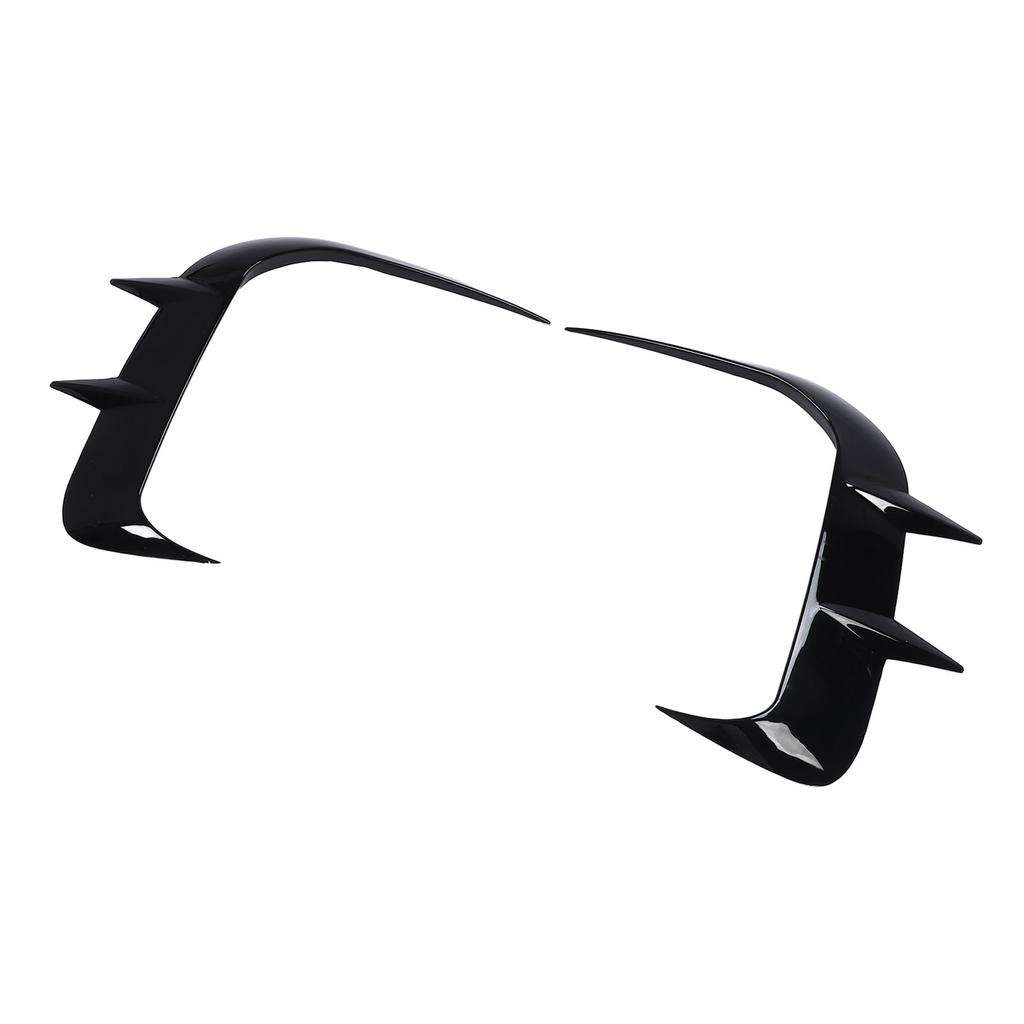 Front Bumper Spoiler Fog Light Trim Gloss Black Sporty Decorative Auto Front Air Vent Splitters for