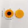 10Pcs Resin Yellow Sunflower Charms Pendants For Jewelry Making Diy Handmade Earrings Necklace Key Chain Accessories