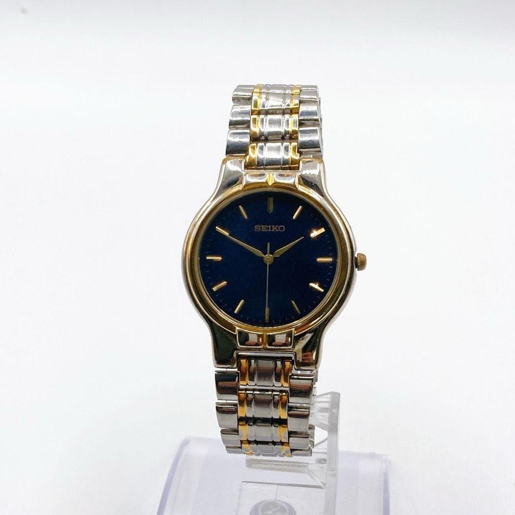 Used 408 SEIKO Men's Watch Quartz Working Blue Dial Combination
