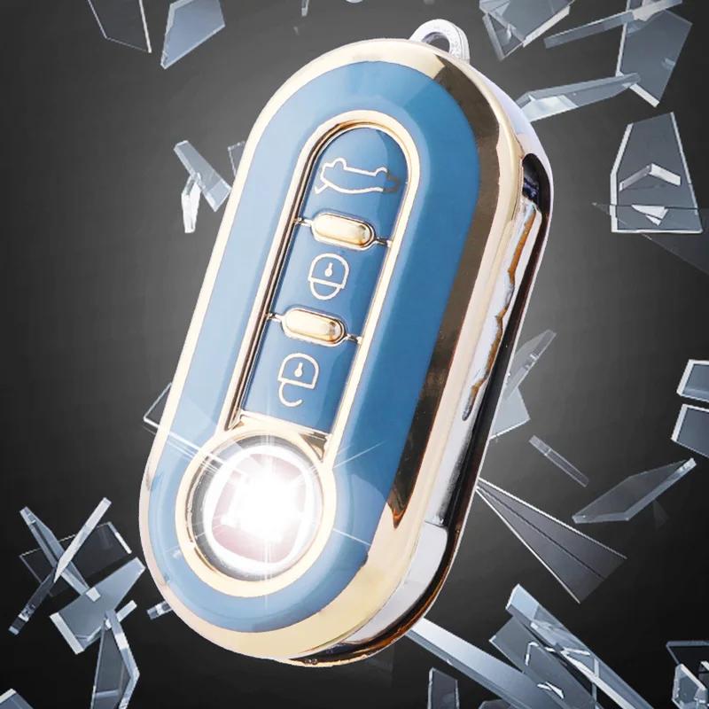 TPU Auto Schlüsselhülle Abdeckung für Fiat 500 Ducato Panda 500L Punto Lancia Musa für Citroen Jumper für Peugeot Boxer Auto Zubehör