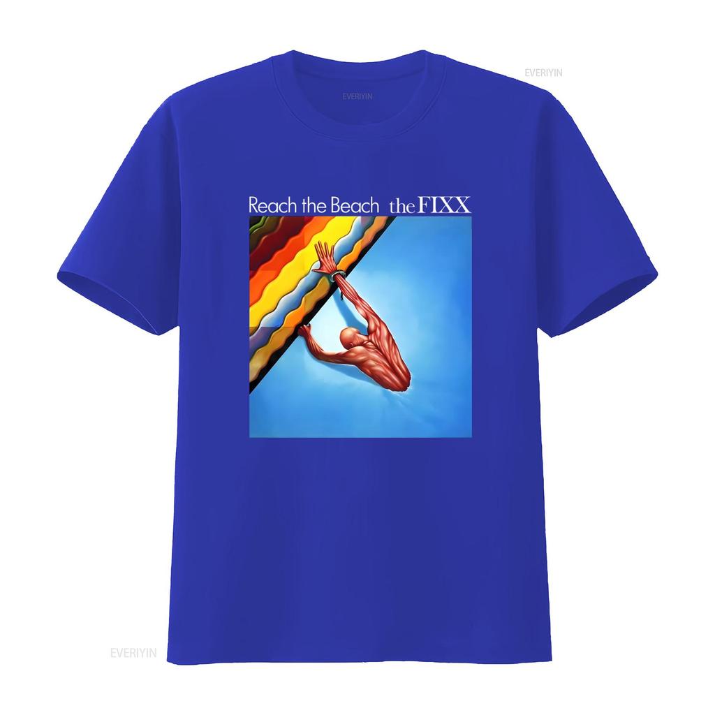 Best New The Fixx Reach Beach Rock Band London Classic T Shirt Size S 2Xl LPJM Vintage Washed Unisex Stylish Graphic Casual