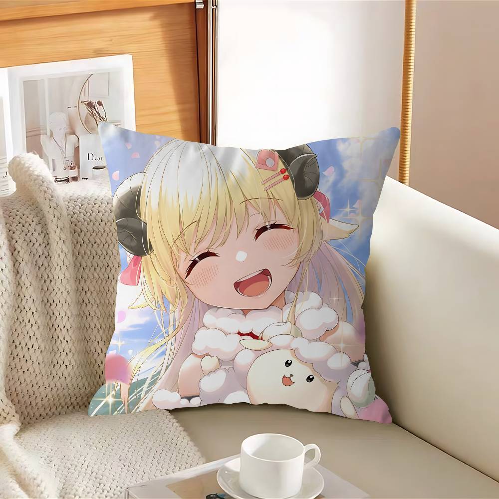 T-Tsunomaki ANIME WatameS Pillow Case Removable Washable Cushion Cover – All-Season Soft Linen