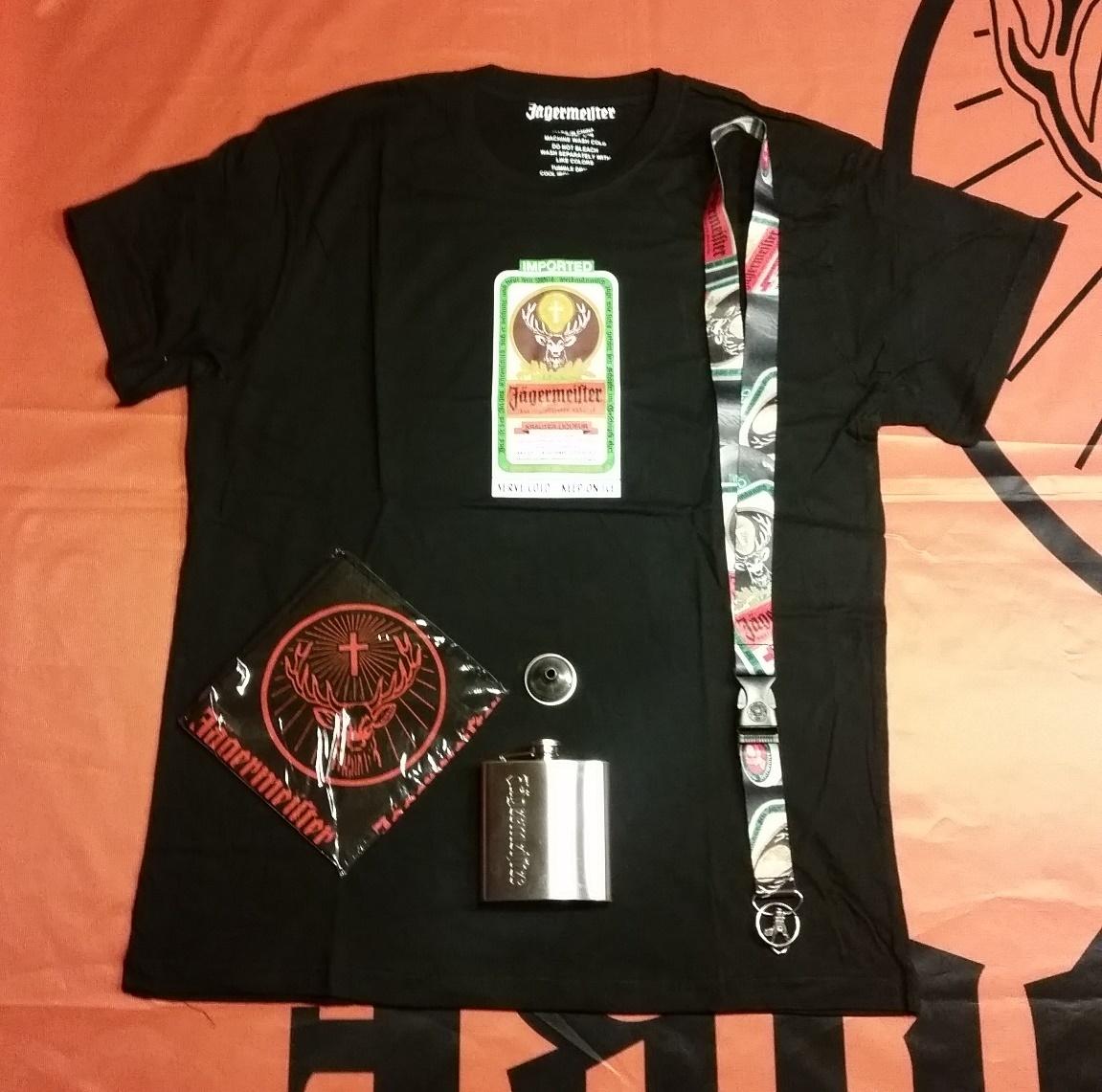 Футболка Jägermeister Фляжка Бандана Шнурок Совершенно новый! Размеры S M L XXXXL