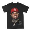 Printed Shortsleeved Tshirt For Both Unisex And Unisex Loosefitting Trendy Pure Cotton American Hiphop Singers Accessory