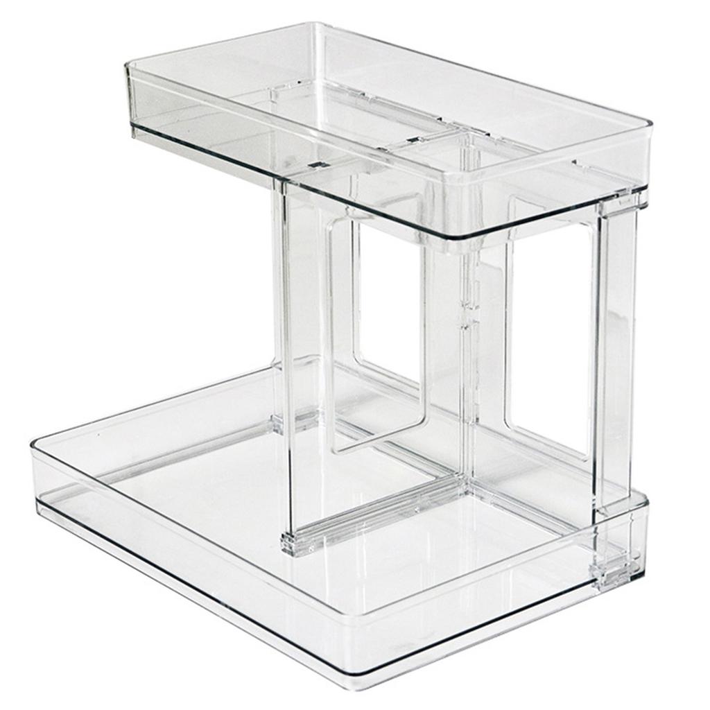 Double Layers Desktop Storage Rack Modern   Makeup Shelf   for Vanity Bathroom