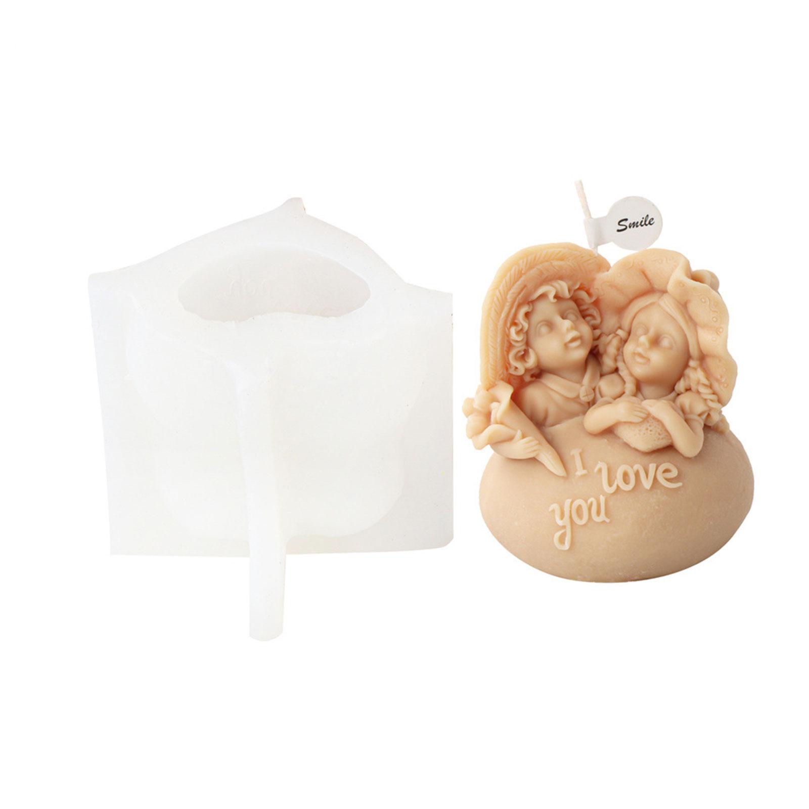 

3D форма для свечей, форма для свечей «Мальчик и девочка» для самостоятельного изготовления свечей, мыла, гипсового украшения, домашнего декора, форм для литья смолы «сделай сам»