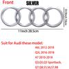 Logo 4 Anelli ABS Griglia Anteriore Auto Emblema Cofano Adesivo Badge Bagagliaio Posteriore Valvola Per Audi A3 A4 B8 8P A5 A6 A7 A8 Q2 Q3 Q5 Q7 Sline