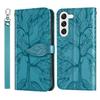 Foreign trade tree of life embossing is suitable for Samsung S23PLUS mobile phone case card holder S22U clamshell leather case A14