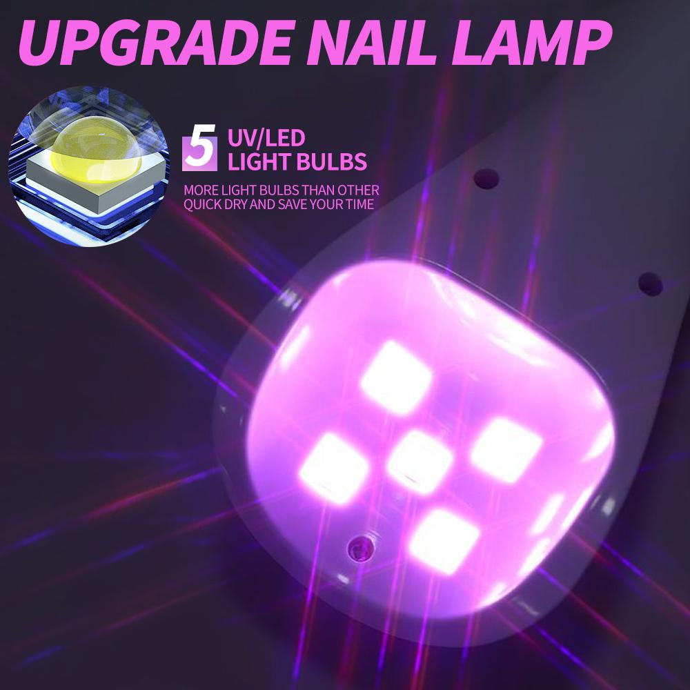 Handheld Lamp For Nails Drying UV LED Lamp High capacity Rechargeable Mini Manicure Lamp Nail Dryer For Gel Polish