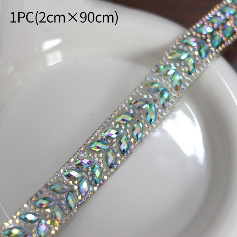 Rhinestone Chain Ab Color Horse Eye Crystal Rhinestone Ribbon For Diy Shoes Bags Dresses Decoration