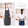 Kitchen Cotton Striped Apron Household Adult Apron for Cleaning Cooking Baking Large Pockets Men Women Apron Overalls