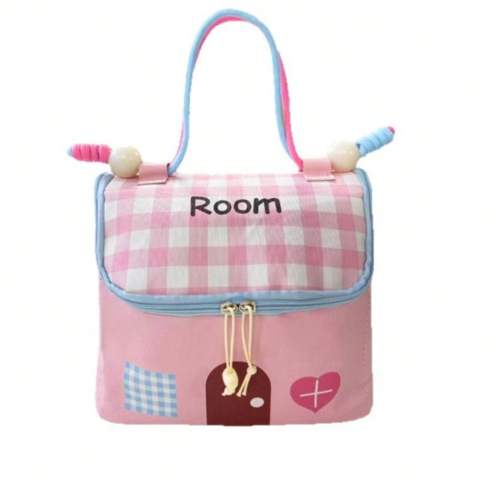 Small house cosmetic bag travel waterproof portable cosmetics storage bag fashionable cute portable partition toilet bag
