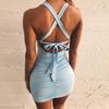 Vestito da Donna Sexy Europeo Americano Pieghettato con Laccetti (Edizione 2025)