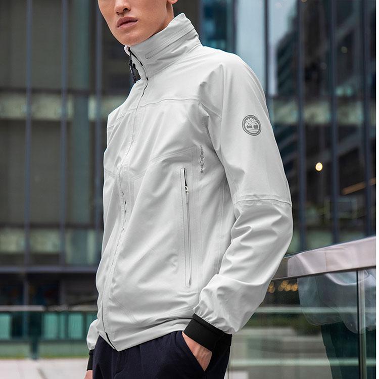 Timberland Breathable Packable Hooded Jacket Men Jackets White-Sand A24M3-BH7