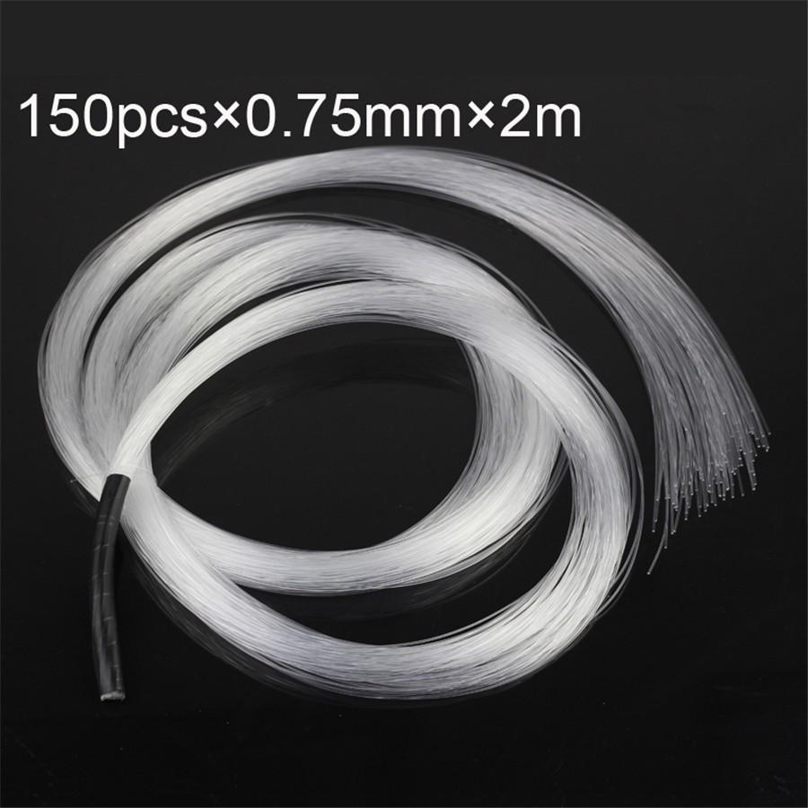 150Pcs 2M Super Bright 0.75mm PMMA Fiber Optic Cables