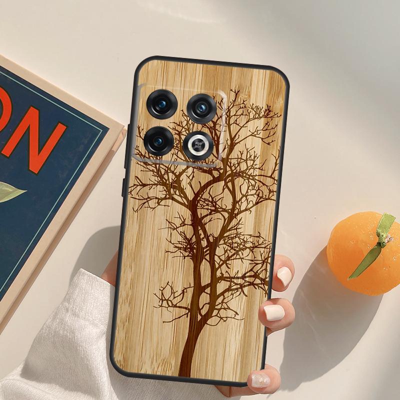 Tree Flower Bamboo Wood Case For OnePlus 12R 13R 13T 10R 15 13 12 11 10T 8T Nord CE 4 3 2 Lite N20 N30 Nord 5 Cover OnePlus Nord 3