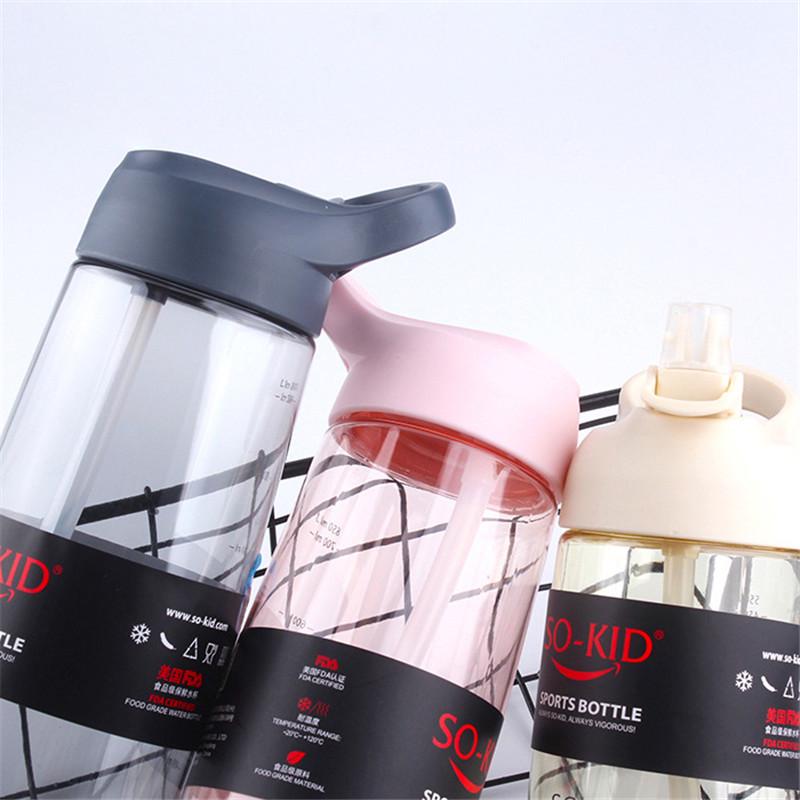 1000ml Outdoor Water Bottle With Straw Sports Bottles Eco-friendly With Lid Hiking Camping Plastic BPA Free