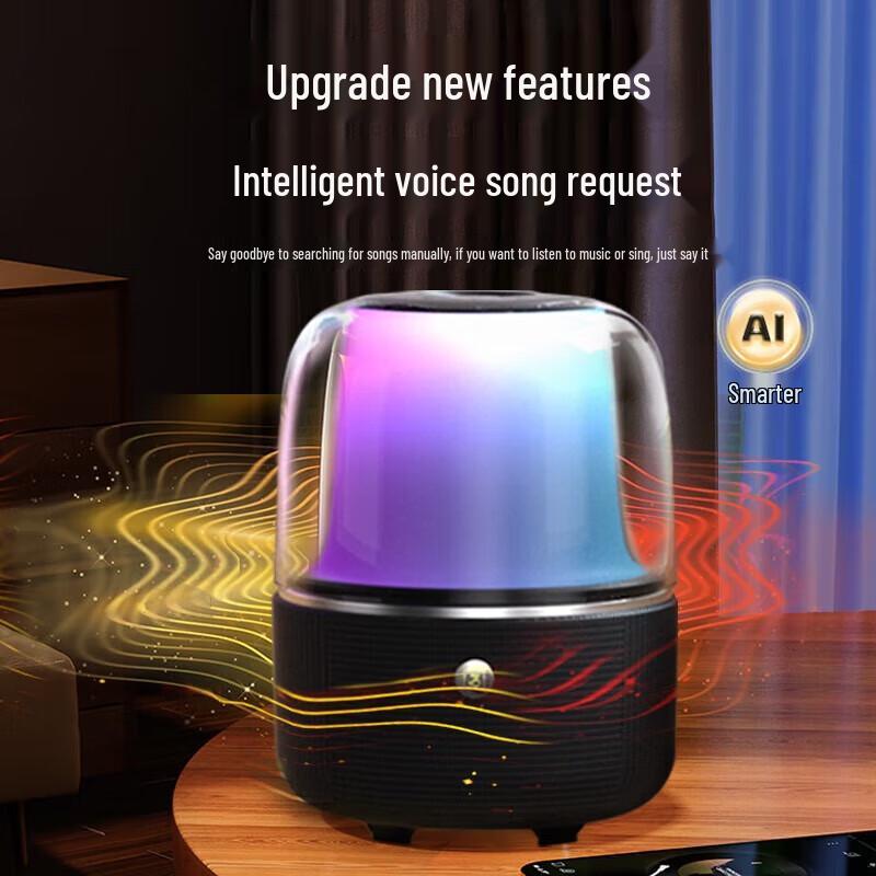 Soaiy SH77 Portable Wireless Bluetooth Speaker with Colorful Lights