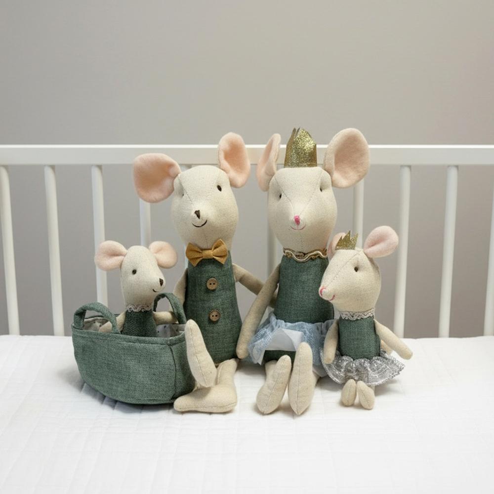 Cute stuffed animals mouse dolls family dollhouse mini plush christmas birthday gifts Little Mouse Plush dolls