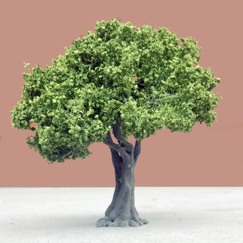 10-28cm Modelo de árvore de arame em miniatura boutique árvore verde para decoração de plataforma planta Modelo G/Ho/N escala trem ferrovia layout material