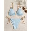 Women's European & American Style Bikini Set Sexy Lace-Up Two-Piece Swimsuit for Beach Vacation