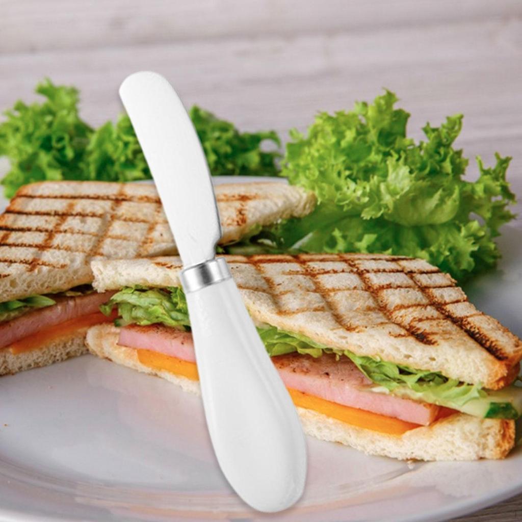 Smør, ostespreder i rustfritt stål med porselenshåndtak for kjøkkenutstyr til hjemmet