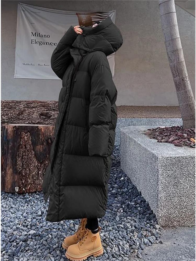 Warm Winter Pink Hooded Long Women Parkas Chaqueta Thick Cotton Padded Windproof Parcas Overcoat Casual Loose Snow Wear Jaquetas