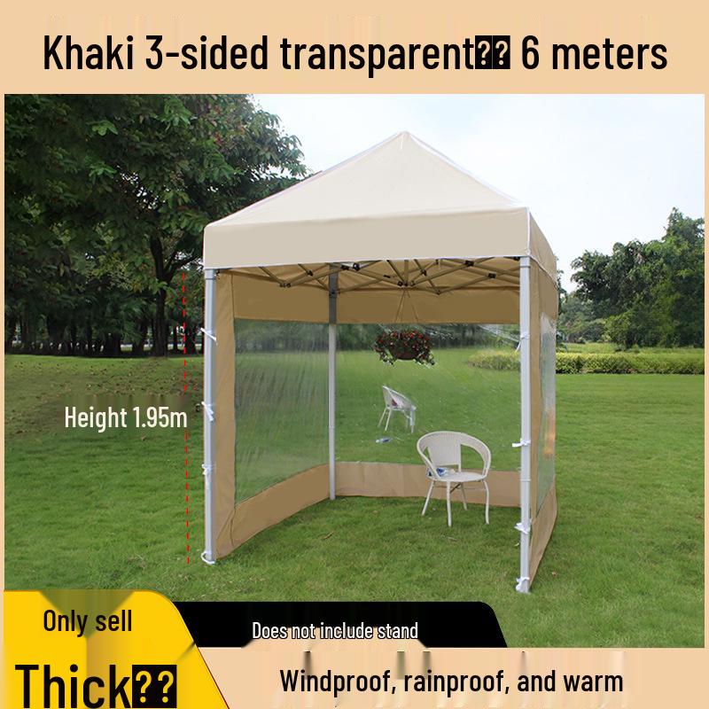 Transparent Tent Side Panel: Windproof & Waterproof Outdoor Canopy Enclosure with Thick Fabric and Durable Edging