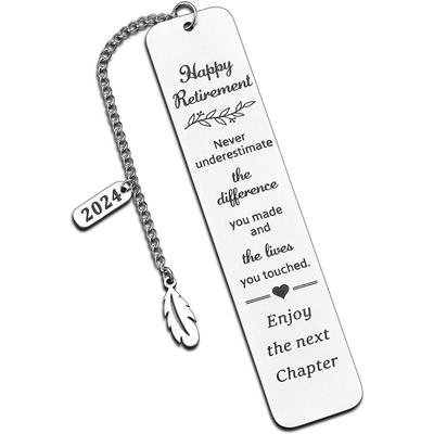 Stainless Steel Bookmark Leaf Holiday Gift Bookmark Keychain Stainless Steel Keychain for Mothers Day and Fathers Day Backpack Bag Pendant