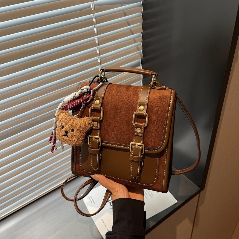 Neuer Herbst- und Winter-Rucksack aus Wildleder, Damen Sen Meng leichter Luxus Nischen-Feeling Pendler-Rucksack Reise-Umhängetasche