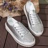 Plus Size Shoes for Women Spring Autumn Men 35-44 Zapatos De Mujer Casual Fashion Rhinestone Platform Non-slip Flats Sneakers