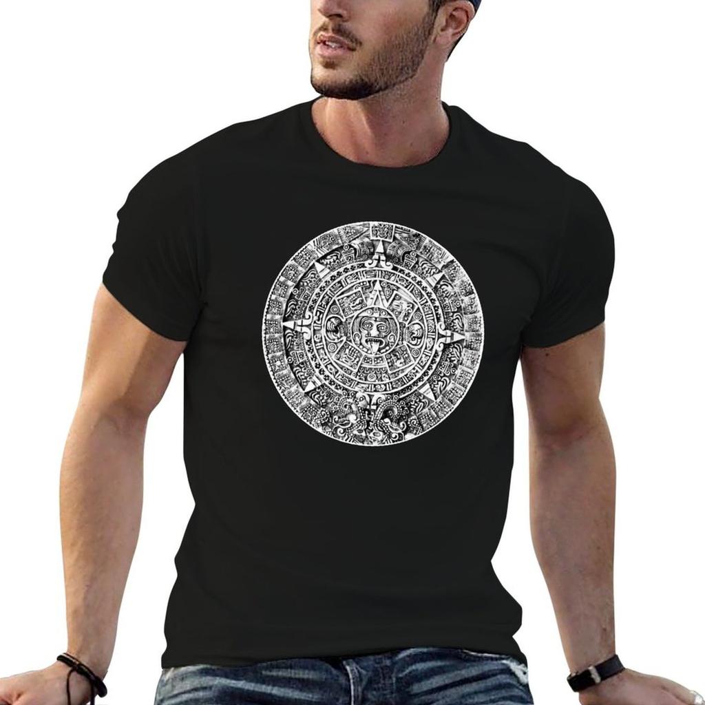 Aztec Calendar Tshirt Work Wear Simple Tee Shirt