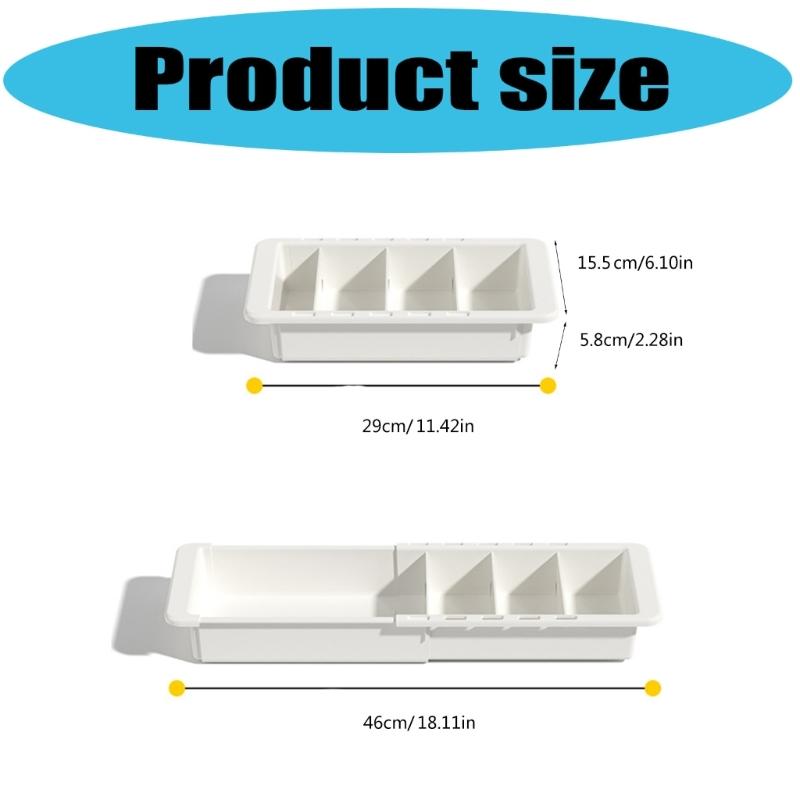 Expandable Drawer Storage Organizers Compartments Sturdy Waterproof ABS Plastic Tray For Utensils Accessories