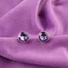 Amethyst Stone February Anniversary Stud Engagement Ethnic Earrings 925 Silver EE-150-16
