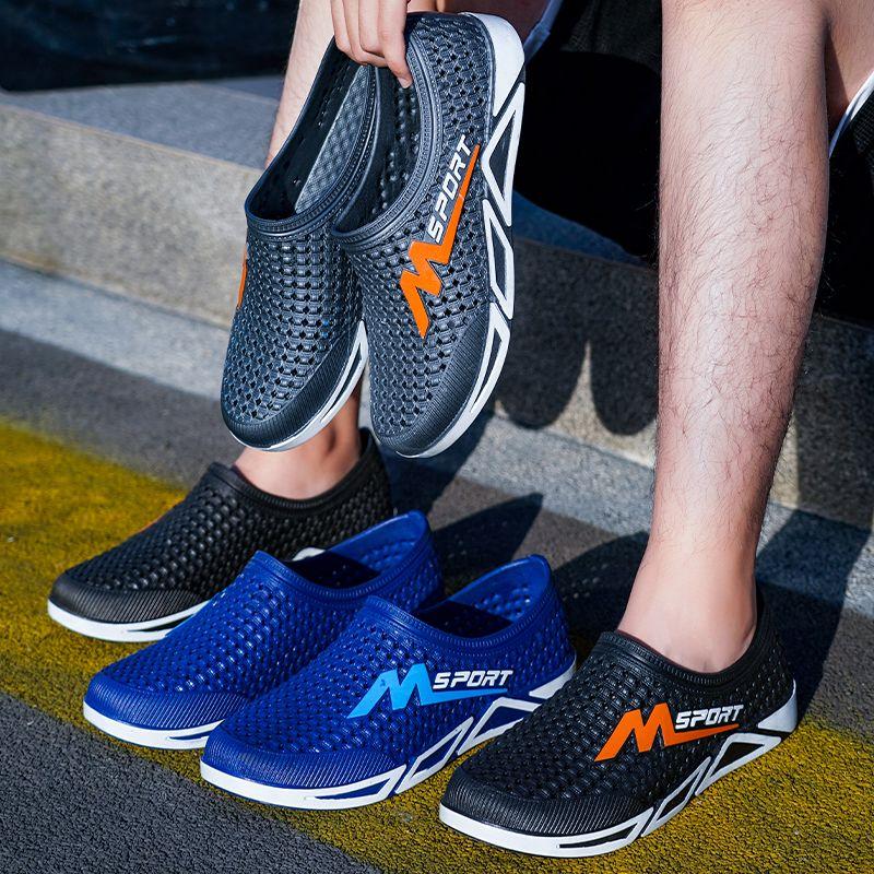 Men's Summer Sandals 2024 Luxury Barefoot Loafers For Men Comfortable Soft PVC Beach Aqua Water Casual Outdoor Fashion Shoes