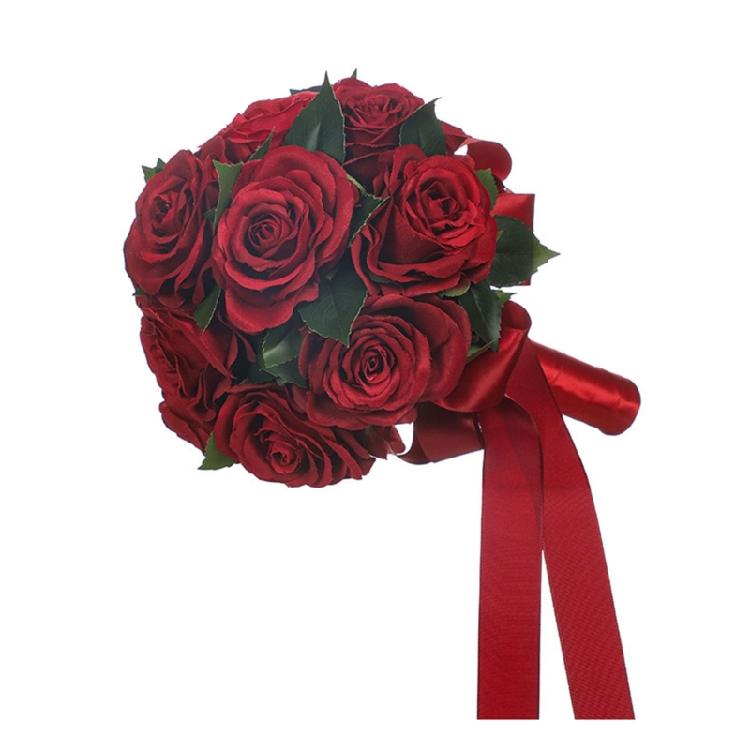 Wedding Bouquet Silk Rose Bridal Bridesmaid Hand Bouquet Combo Wedding Flower