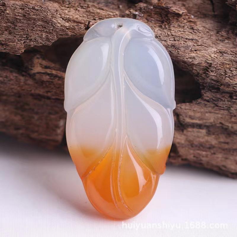Pendant Pretty Guanyin Buddha Ruyi White Floating Yellow Necklace