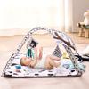 VEVOR Baby Play Gym Mat, Tummy Time Mat with 6 Sensory Toys