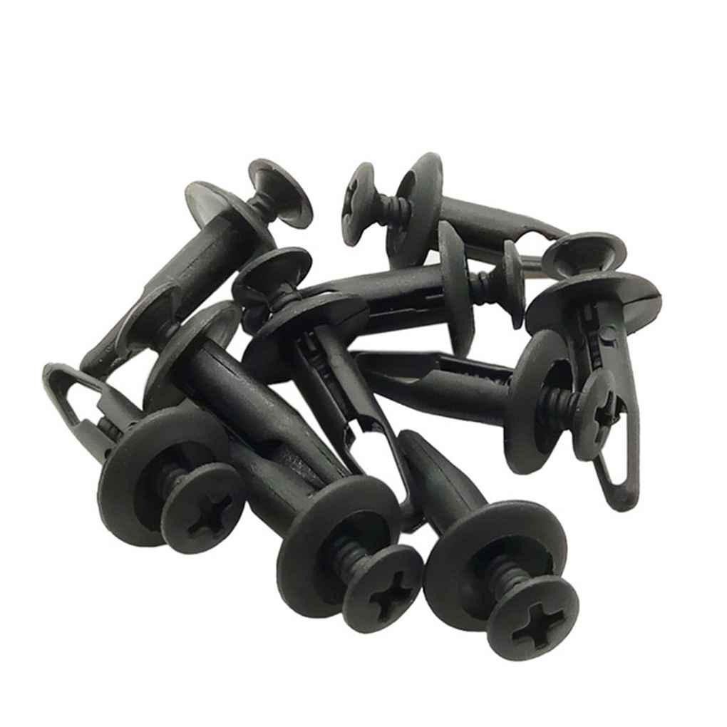 50PCS Car Retainer Clips Plastic Fasteners Kit Auto Trim Panel Clip Black Car Body Bumper Rivet Set Replacement Push Pin