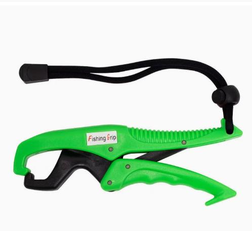 Fishing Grip Fish Lip Gripper Tool with Safety Lanyard for Secure Fish Handling Durable Plastic Construction Suitable for Various Fish Sizes