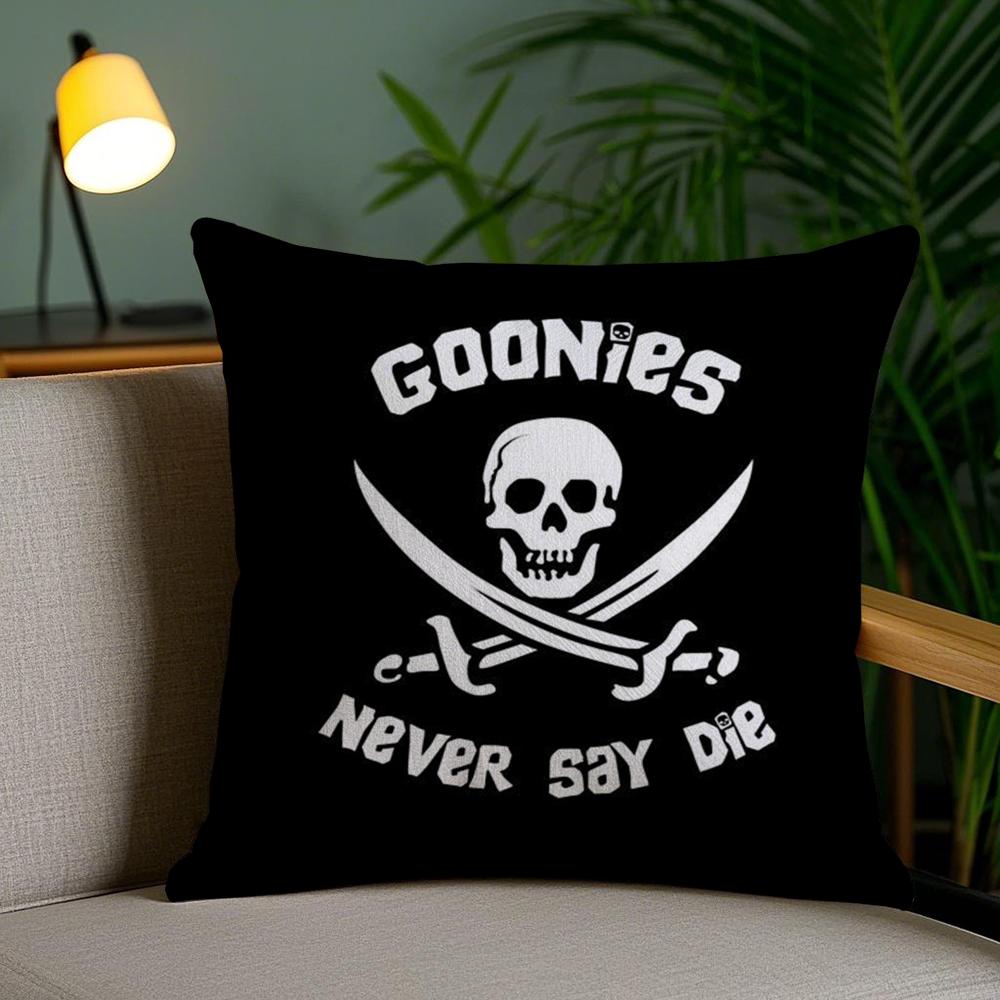 Movie G-Goonies Cushion Cover Soft Short Plush Double-Sided Printing Home Decor Machine Washable Pillow Case Gift