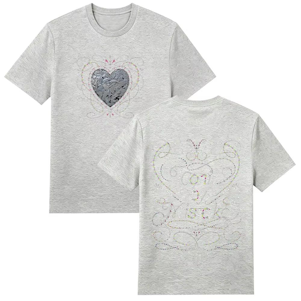 T-shirt Iconique Par Erreur Impression Graphique Unique Groupe de Filles Kpop KATSEYE T-shirts Unisexe Coton Mode Tendance