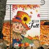Autumn Harvest Garden Flag Double Sided Pumpkin Patch Scarecrow Sunflower Print Flag Seasonal Decor for Outdoor Yard Lawn Patio