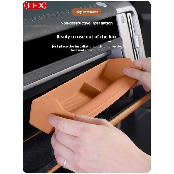 For Chery ICar V27 2026 Car Styling Passenger Side Storage Box Silicone Organizer Tray Interior Upgraded Durable Car Accessories