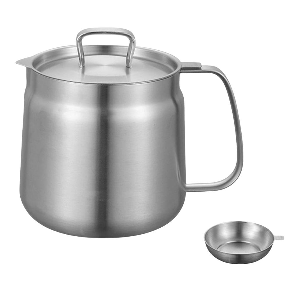 

Глубокая сковорода 1,5/2 л из нержавеющей стали 304, кухонная сковорода, многофункциональный контейнер для хранения масла, кухонные принадлежности для приготовления пищи