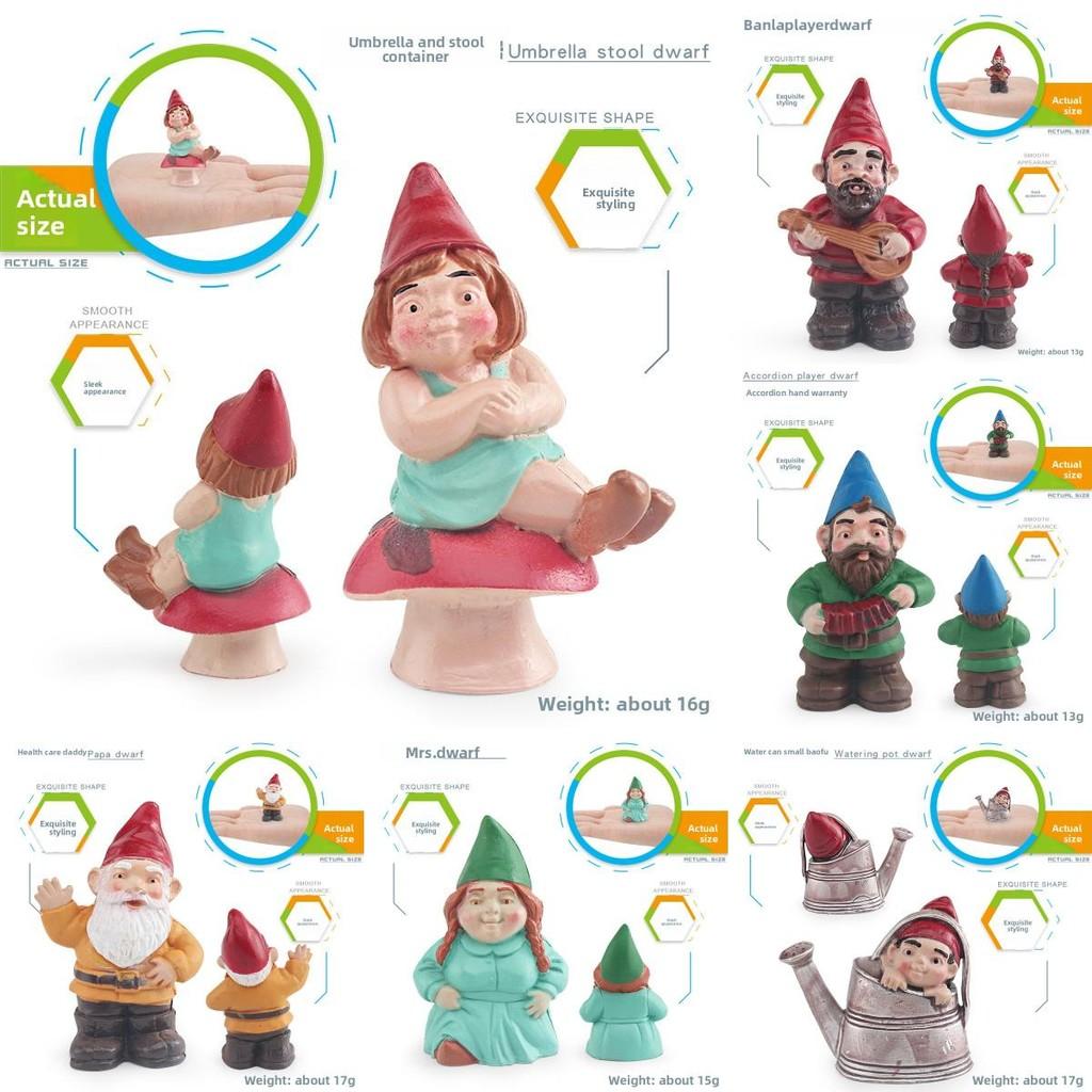 Dwarves Christmas Simulated Elves Family Character Models Micro Landscape Decor
